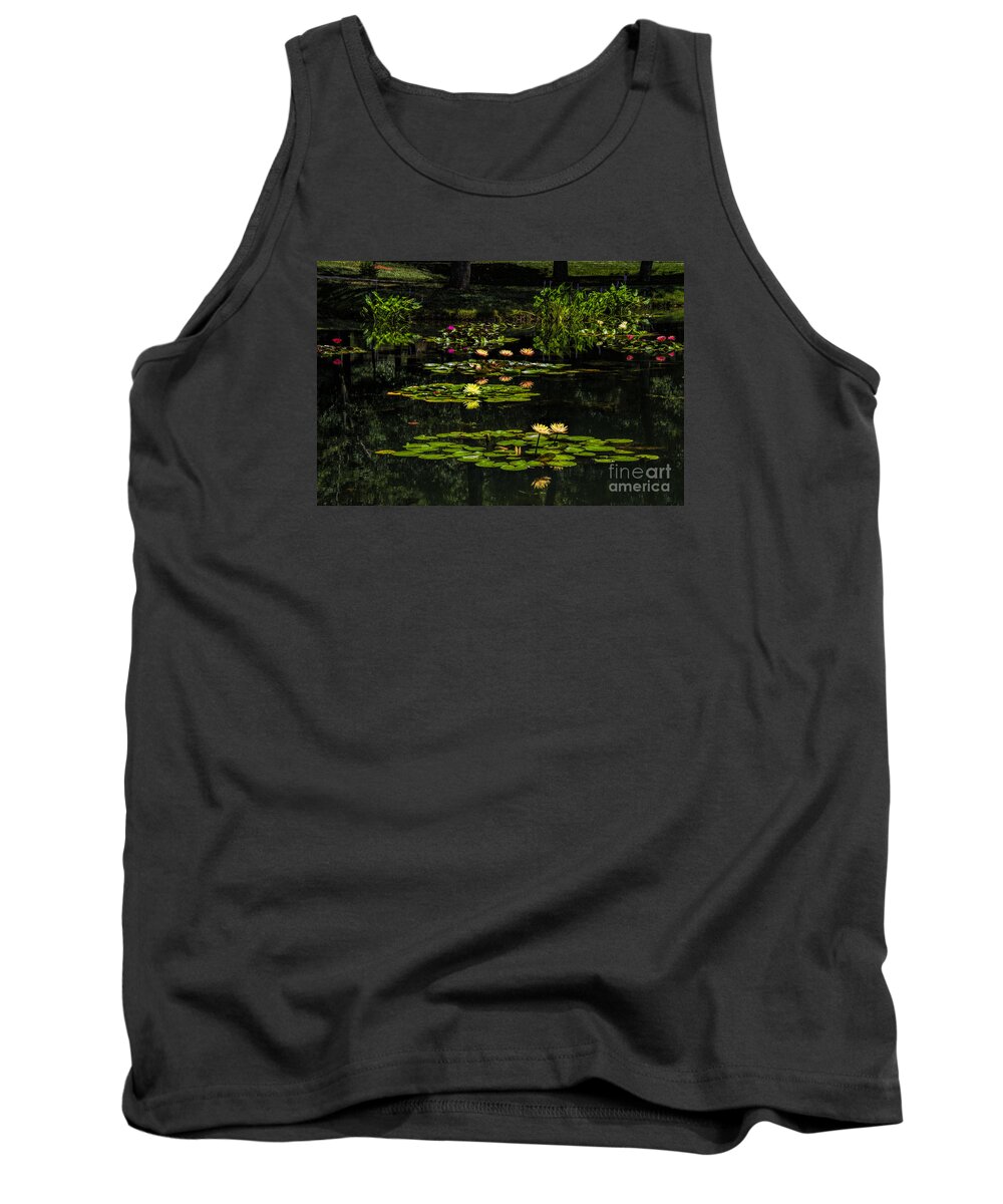 Waterlily Tank Top featuring the photograph Colorful Waterlily Pond by Barbara Bowen