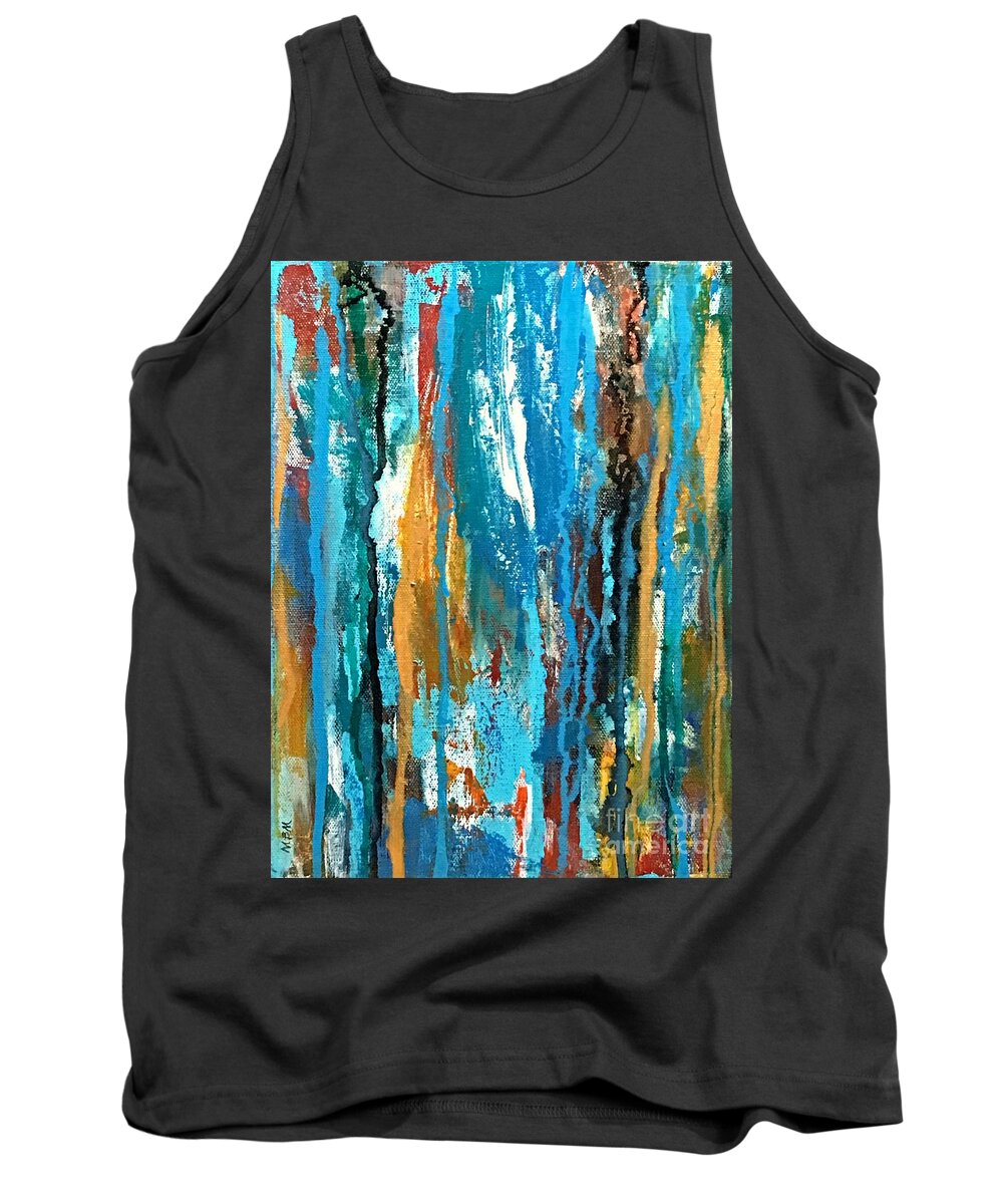 Abstract Tank Top featuring the painting Colors of My Soul by Mary Mirabal