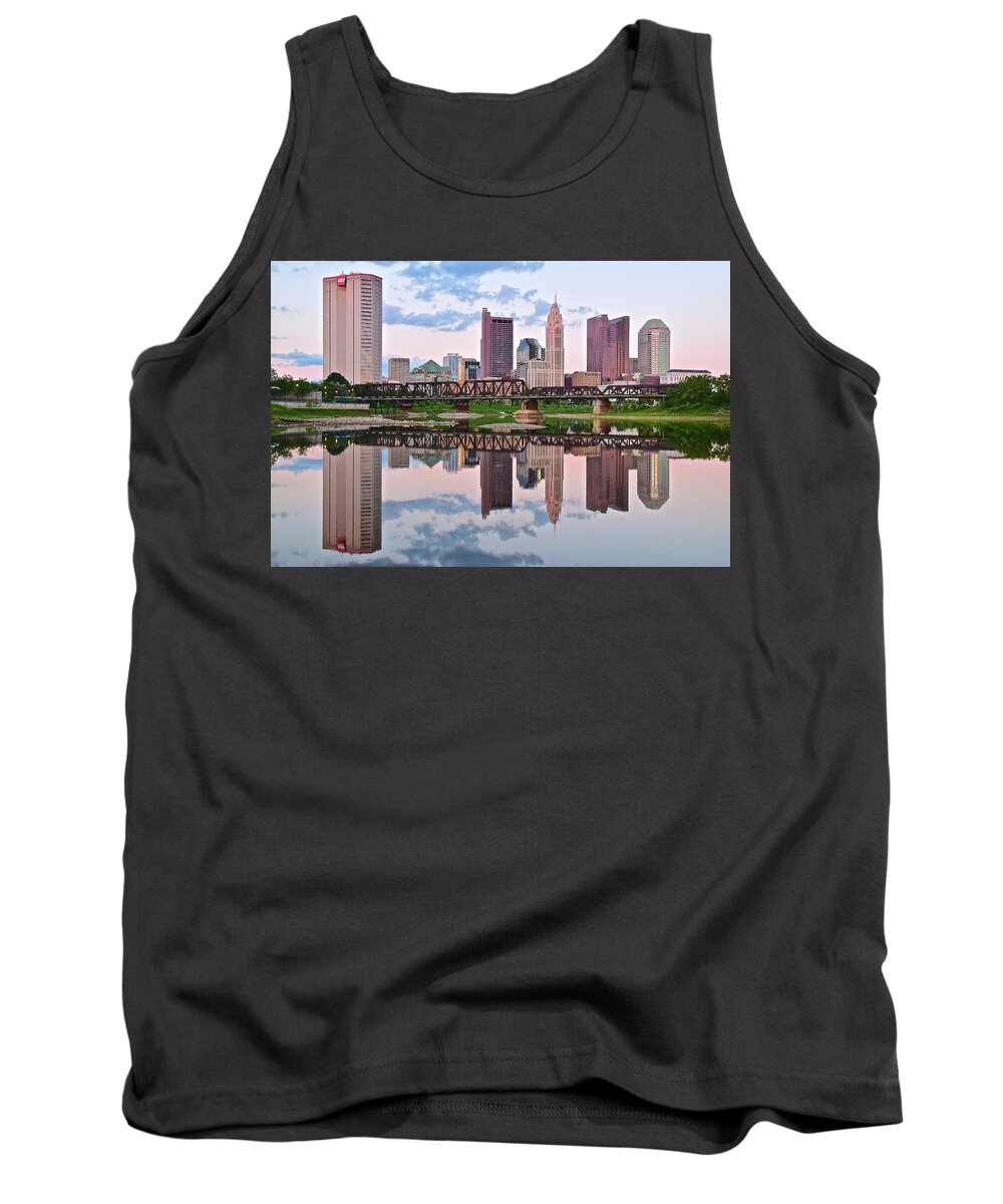 Columbus Tank Top featuring the photograph Columbus Ohio Reflects by Frozen in Time Fine Art Photography