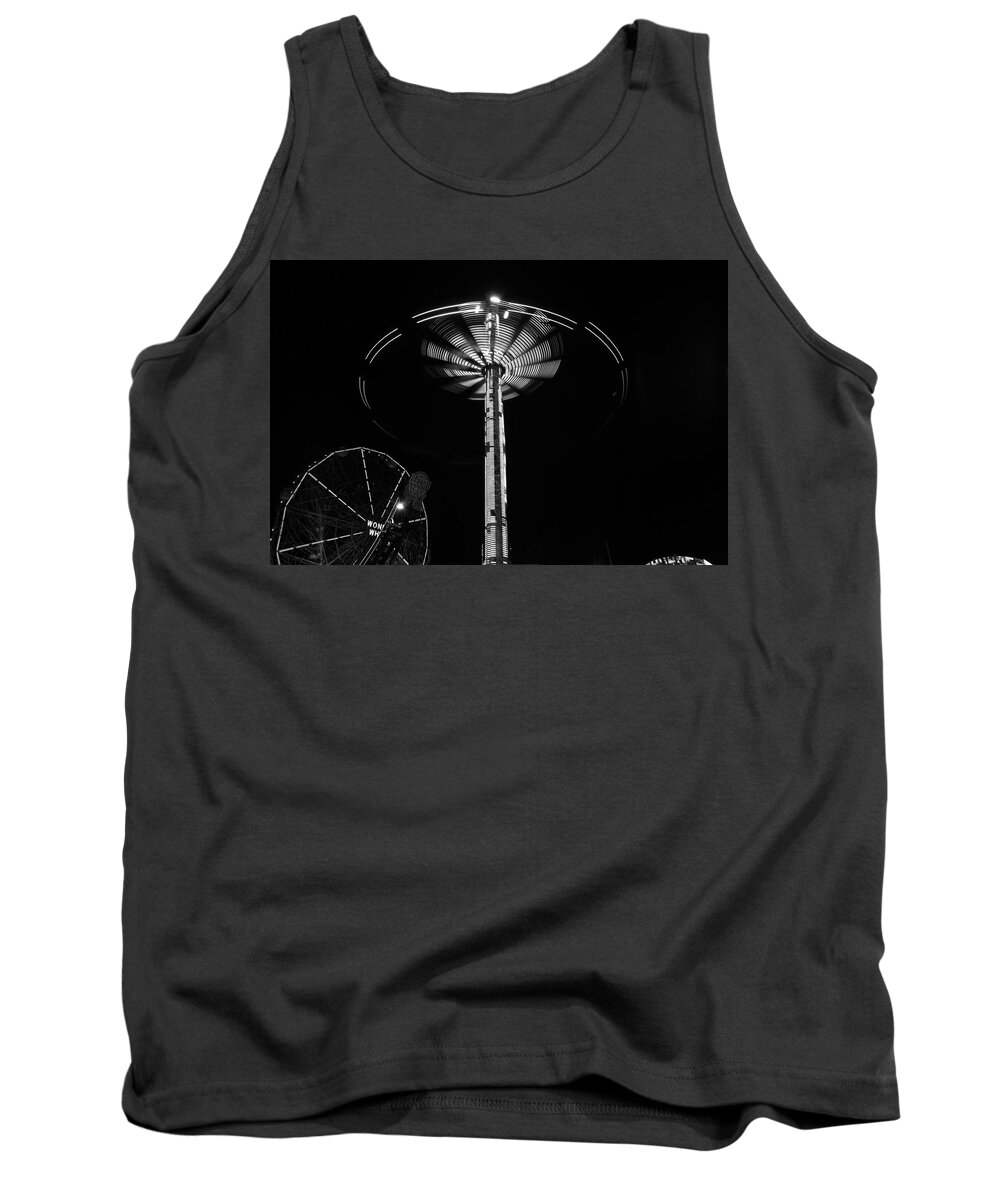  Tank Top featuring the photograph coney island Flying by Michael Hartman