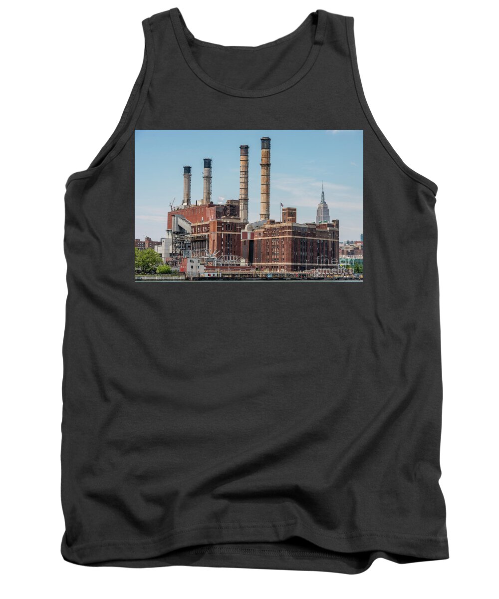 Consolidated Edison Tank Top featuring the photograph Consolidated Edison Plant in Manhattan by David Oppenheimer