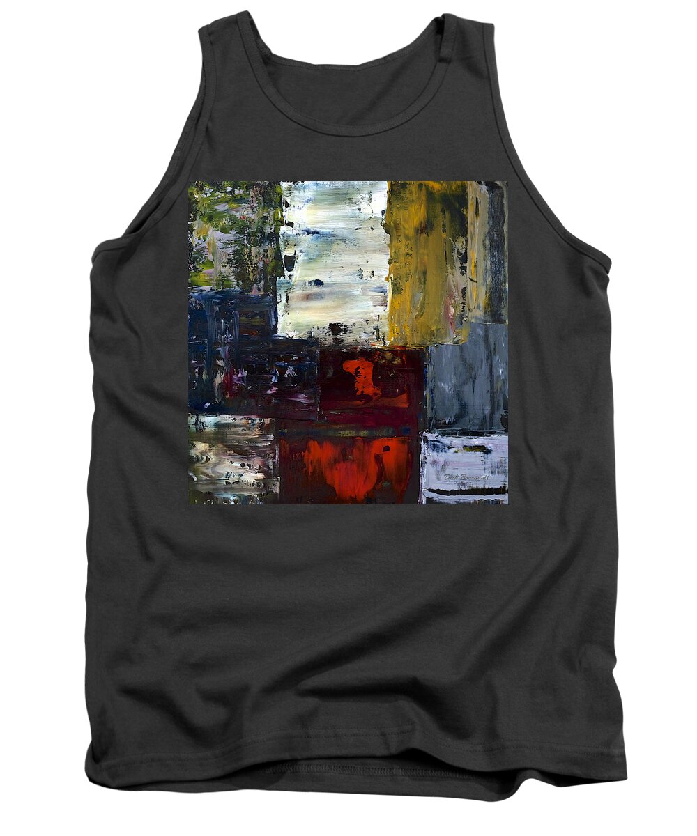 Abstract Tank Top featuring the painting Contemplation by Dick Bourgault