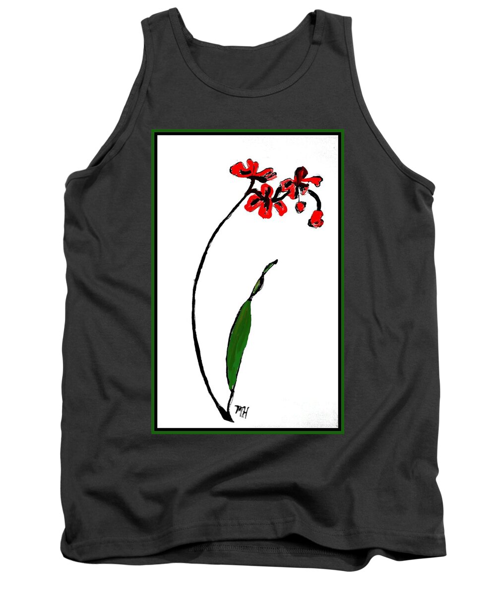 Painting Digital Tank Top featuring the painting Contemporary Orchids by Marsha Heiken