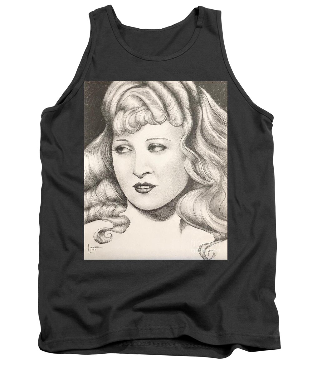Mae West Tank Top featuring the painting Coquette by Hunter Jay