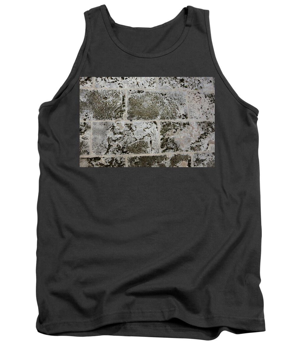 Texture Tank Top featuring the photograph Coral Wall 205 by Michael Fryd