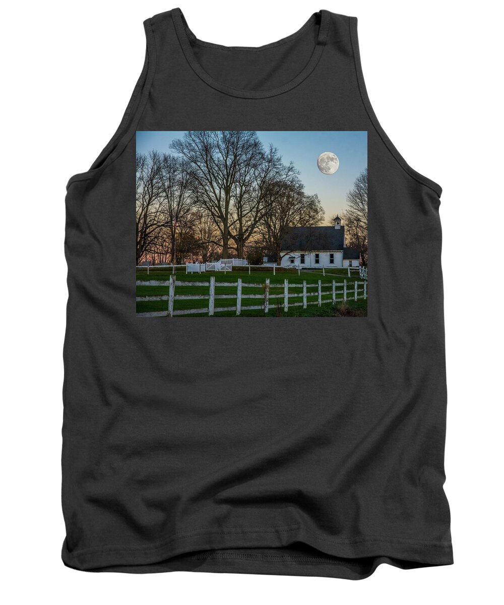 Country Tank Top featuring the photograph Country Super moon by Randall Branham