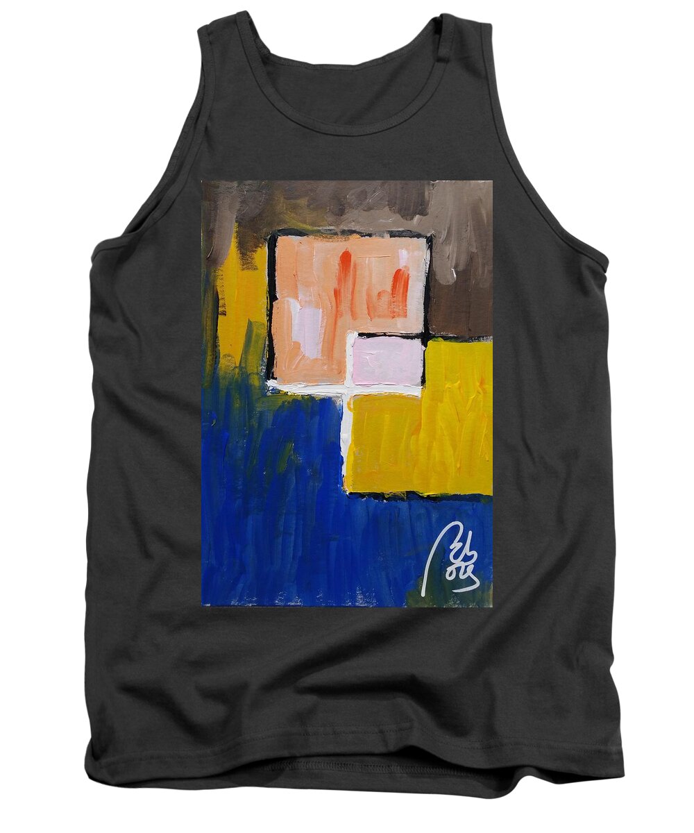 Rose Tank Top featuring the painting Cross. Sketch I by Bachmors Artist