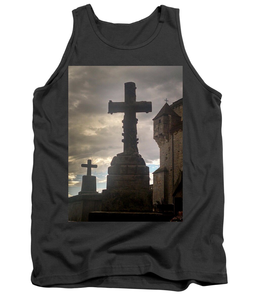 2015 Tank Top featuring the photograph Crosses of France by George Harth