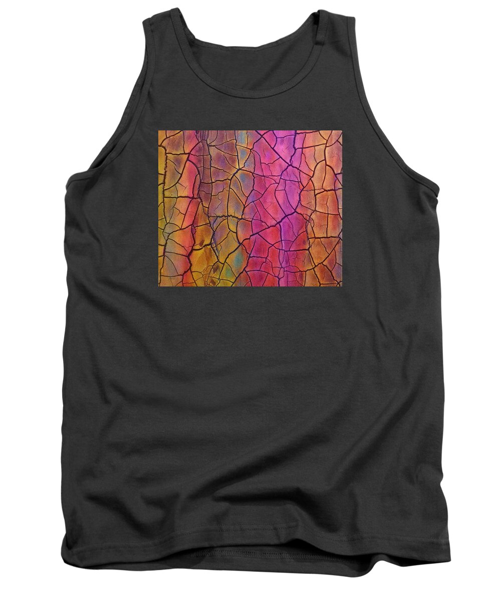 This Abstract Painting Looks Like The Roads On A Map. Tank Top featuring the painting Crossroads by Alan Casadei