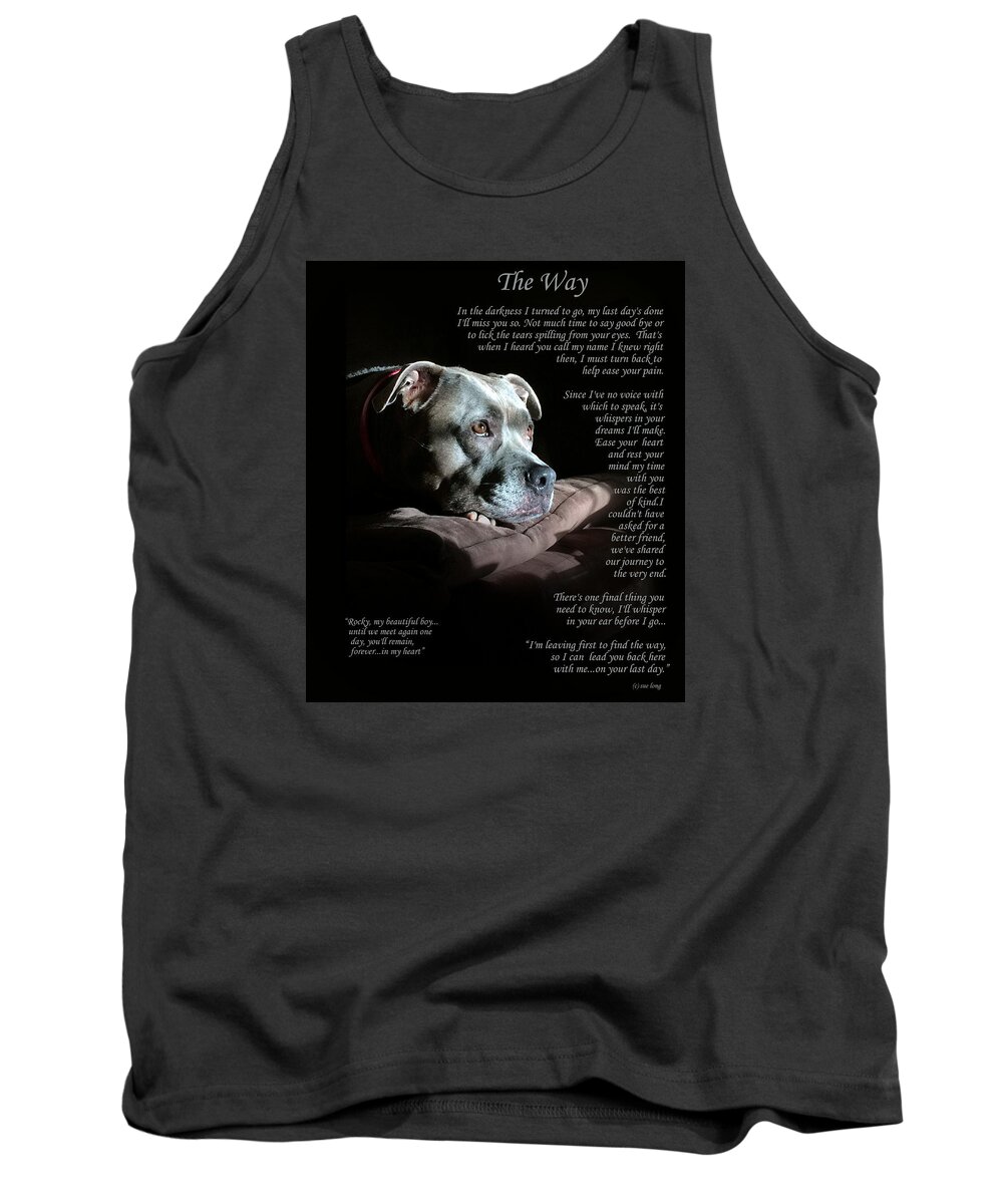 Quote Tank Top featuring the photograph Custom Paw Print Rocky by Sue Long