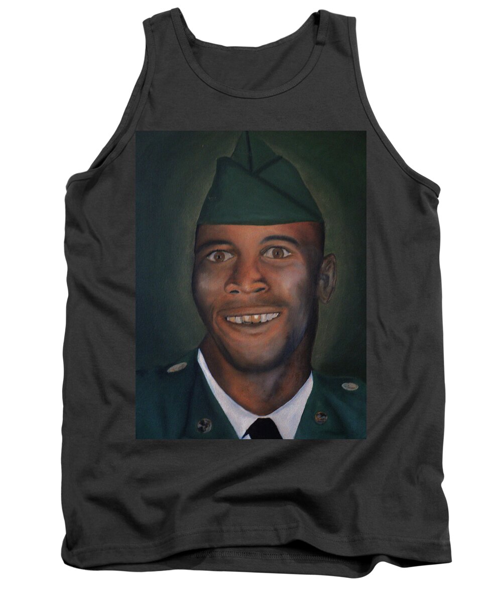 Dad Tank Top featuring the painting Dad by Angelo Thomas