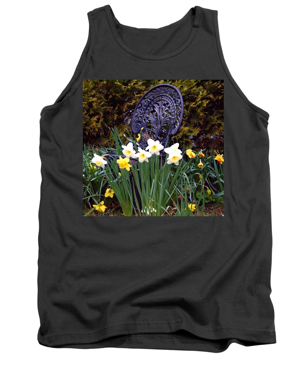 Spring Tank Top featuring the photograph Daffodil Garden by Newwwman