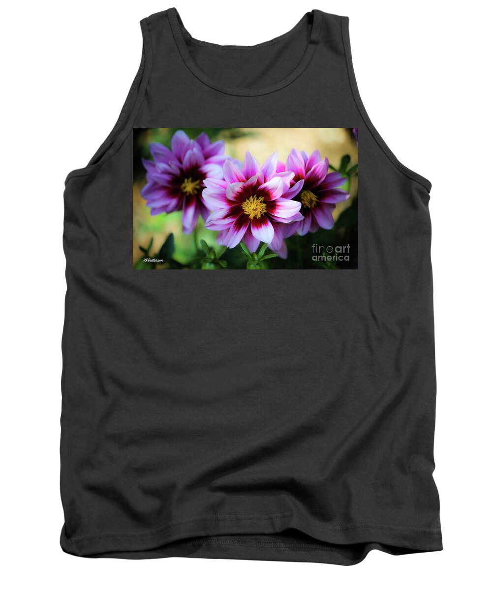 Dahlia Tank Top featuring the photograph Dahlias by Veronica Batterson