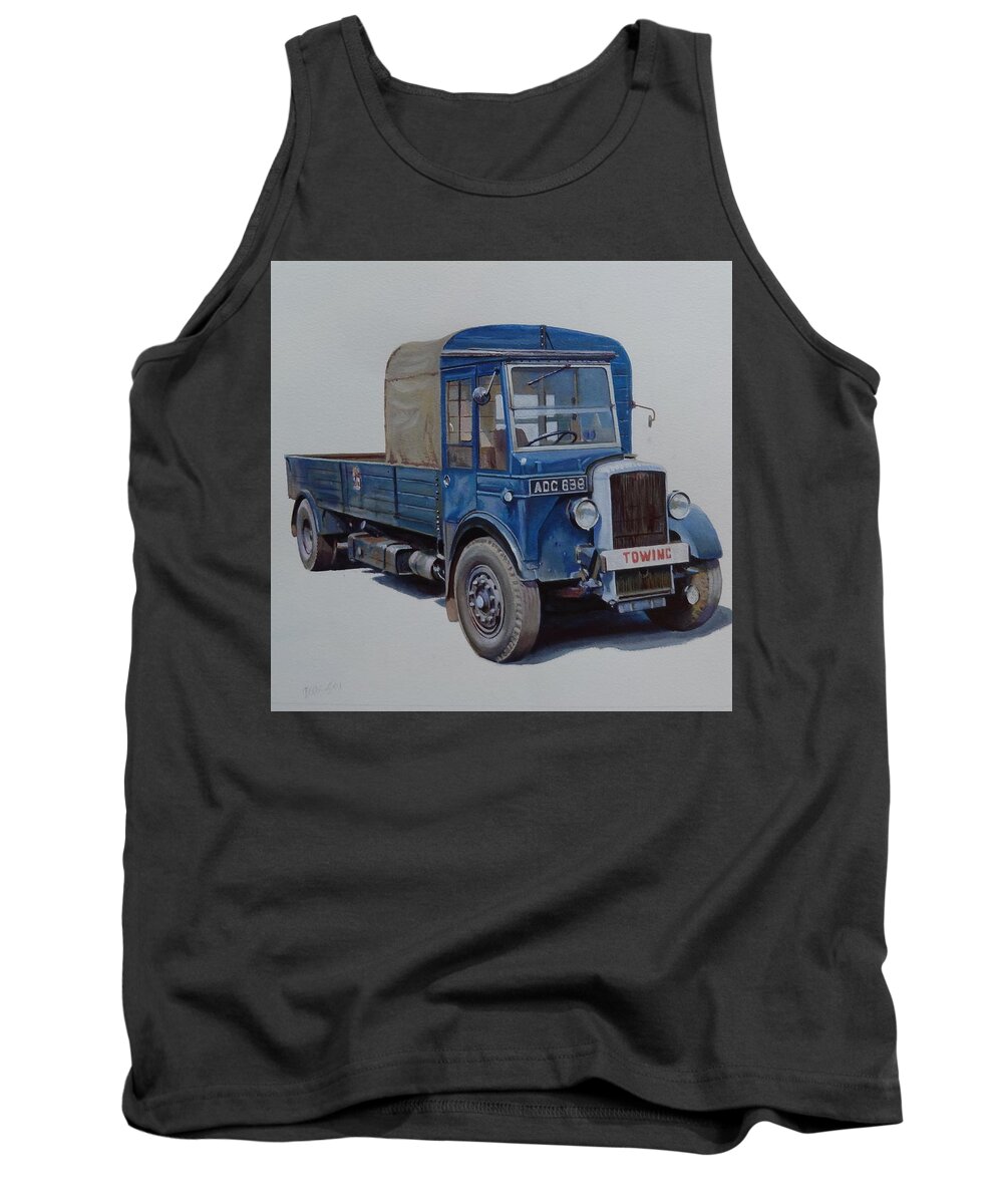 Birmingham Tank Top featuring the painting Daimler wrecker BTC by Mike Jeffries