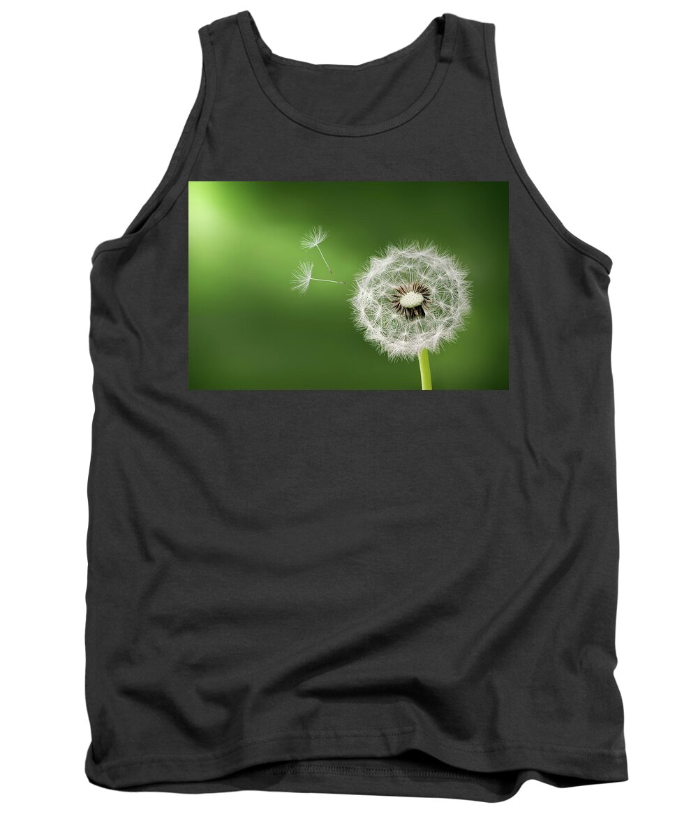 Abstract Tank Top featuring the photograph Dandelion by Bess Hamiti