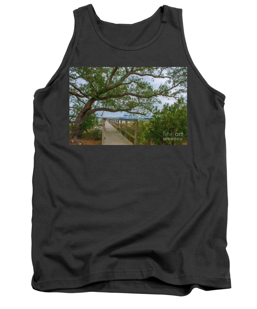 Daniel Island Tank Top featuring the photograph Daniel Island Time by Dale Powell