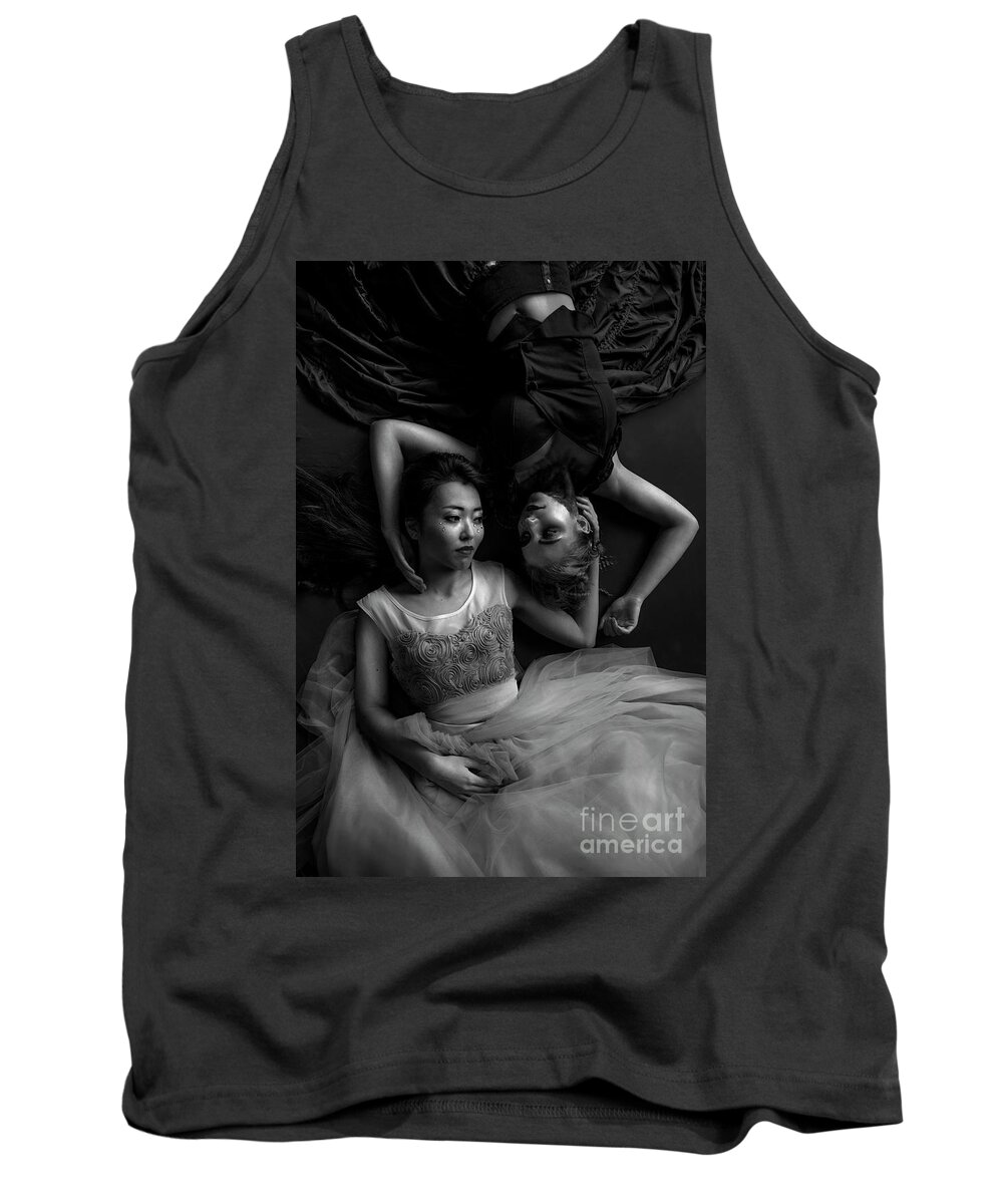 Woman Tank Top featuring the photograph Dark and Light, Good and Evil by Diane Diederich
