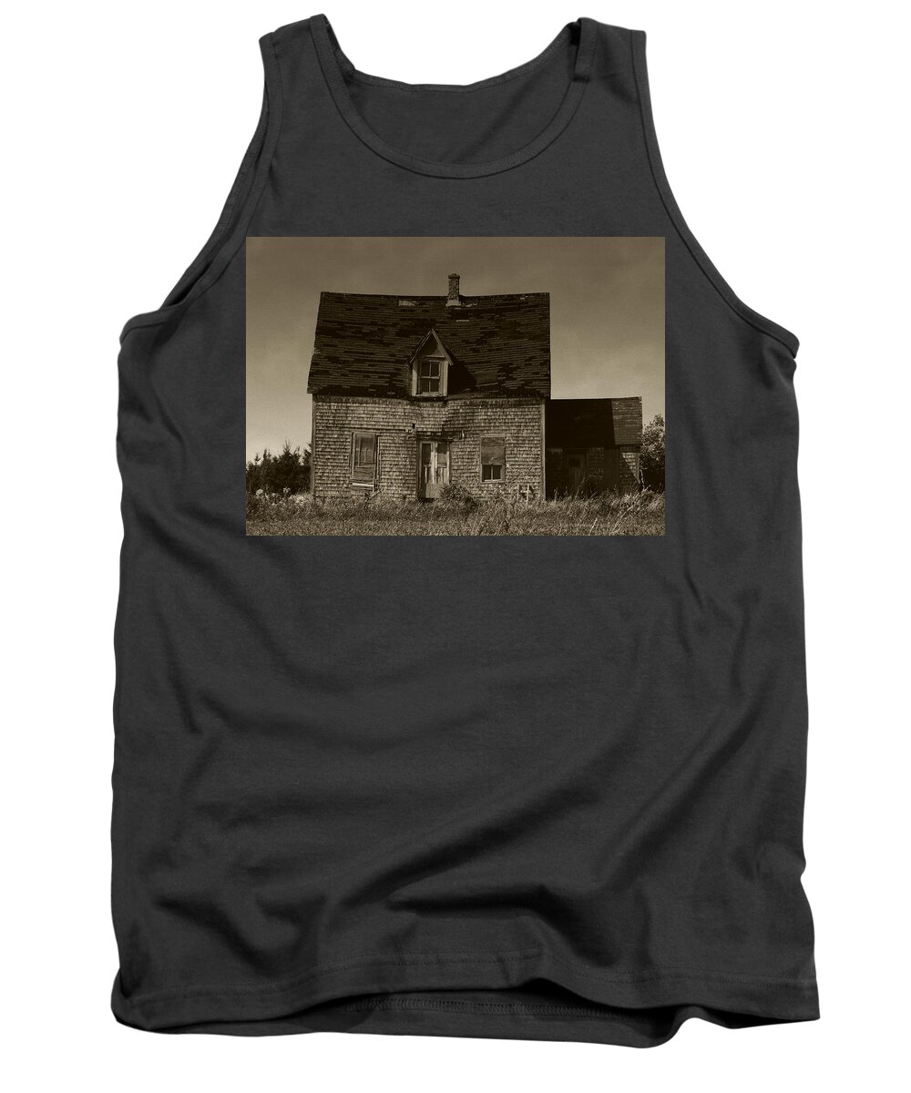 Old House Tank Top featuring the photograph Dark Day on Lonely Street by RC DeWinter