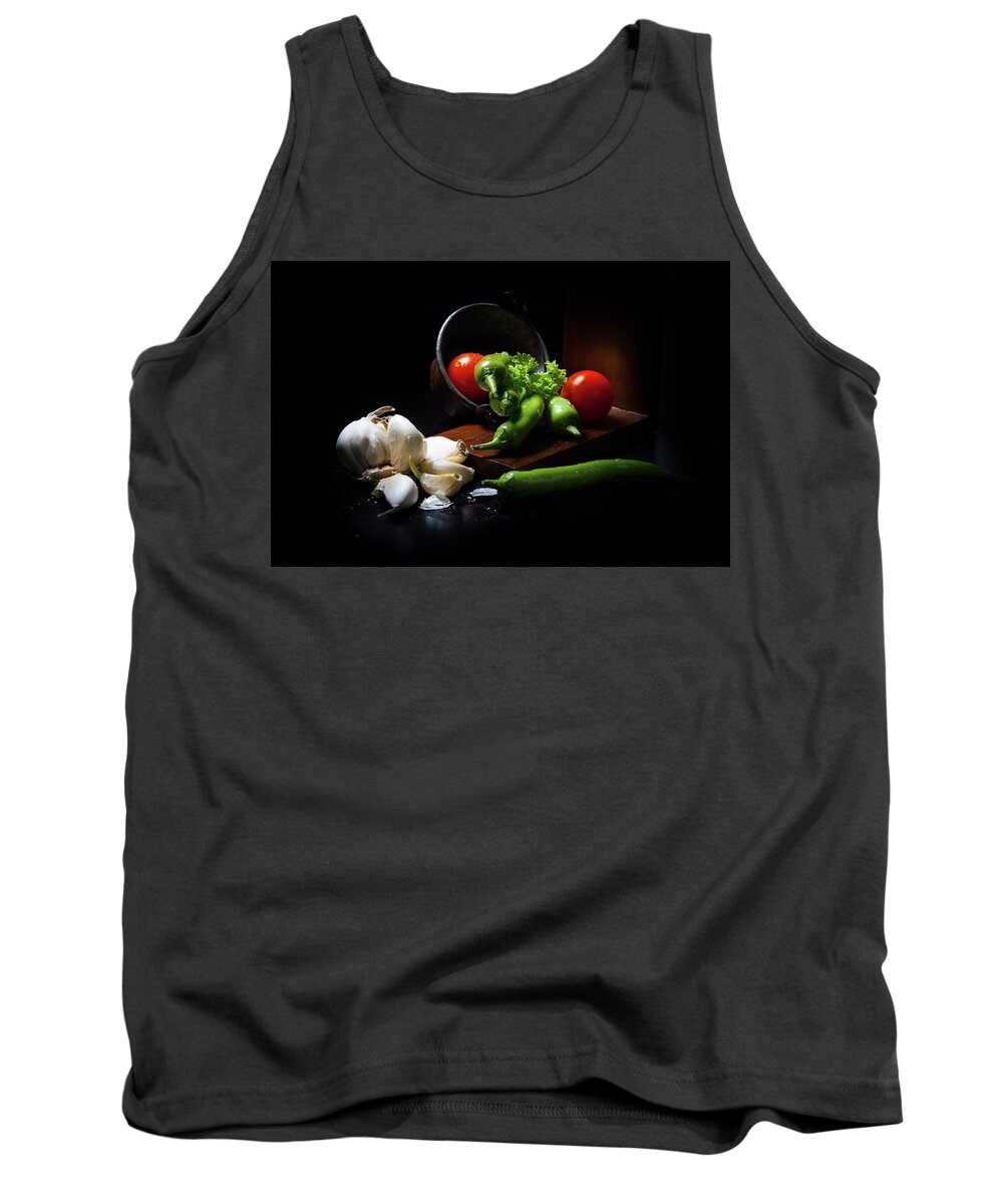 Vegetable Tank Top featuring the photograph Dark Mood 1 by Christine Sponchia
