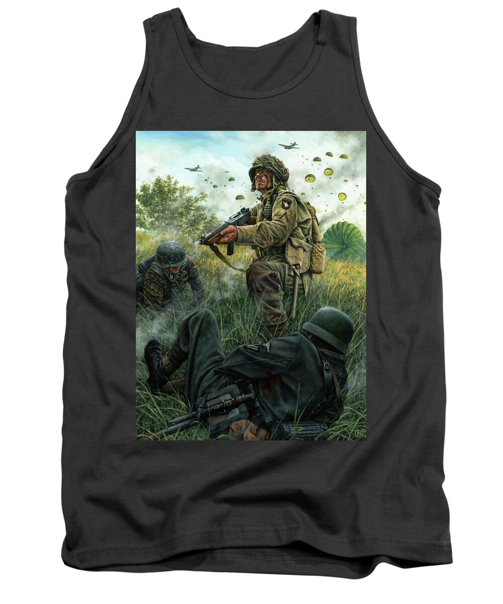 Death From Above Tank Top featuring the painting Death From Above by Dan Nance
