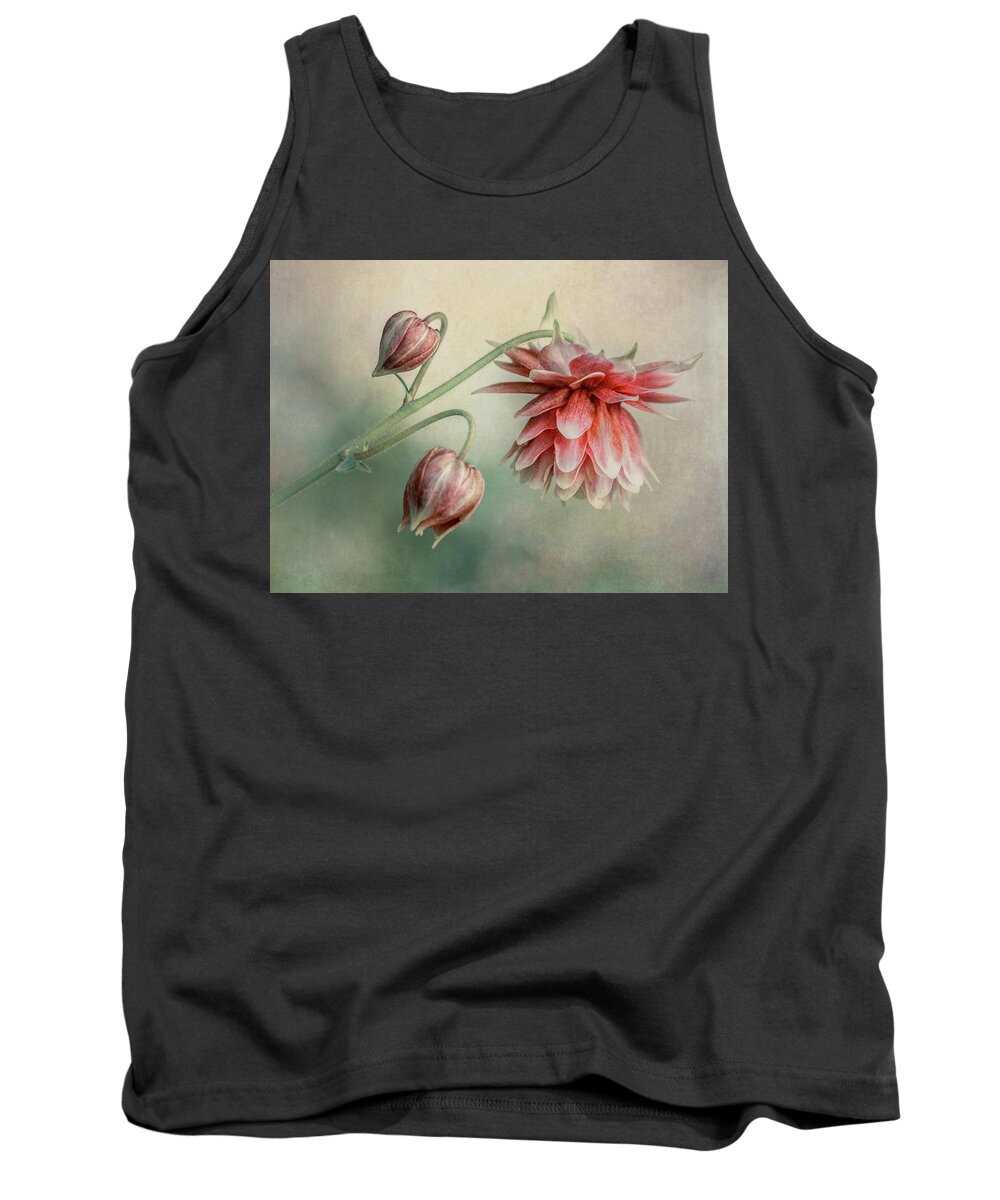 Colorful Tank Top featuring the photograph Delicate red columbine by Jaroslaw Blaminsky