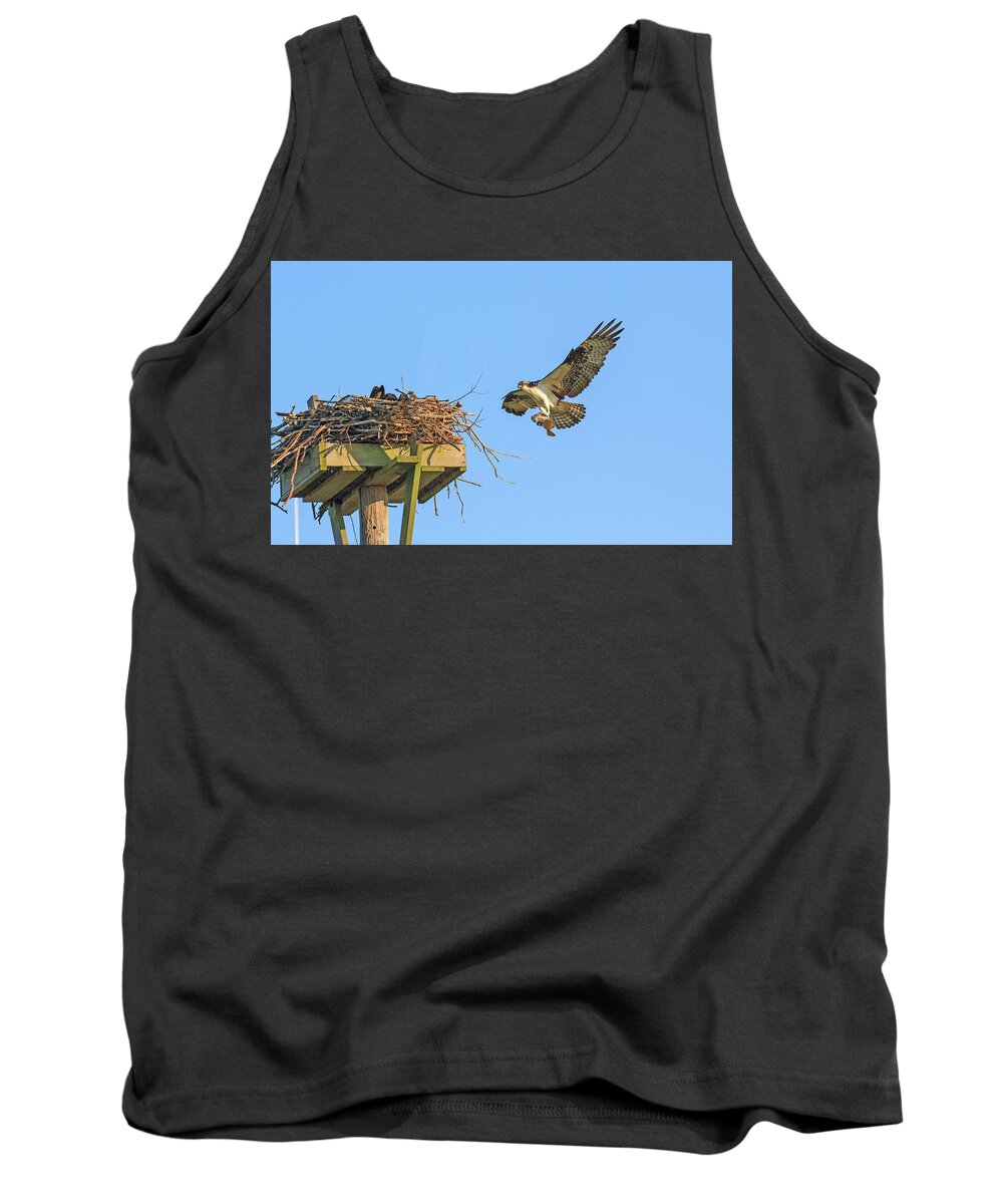 Delaware Tank Top featuring the photograph Delivering Breakfast by Allan Levin