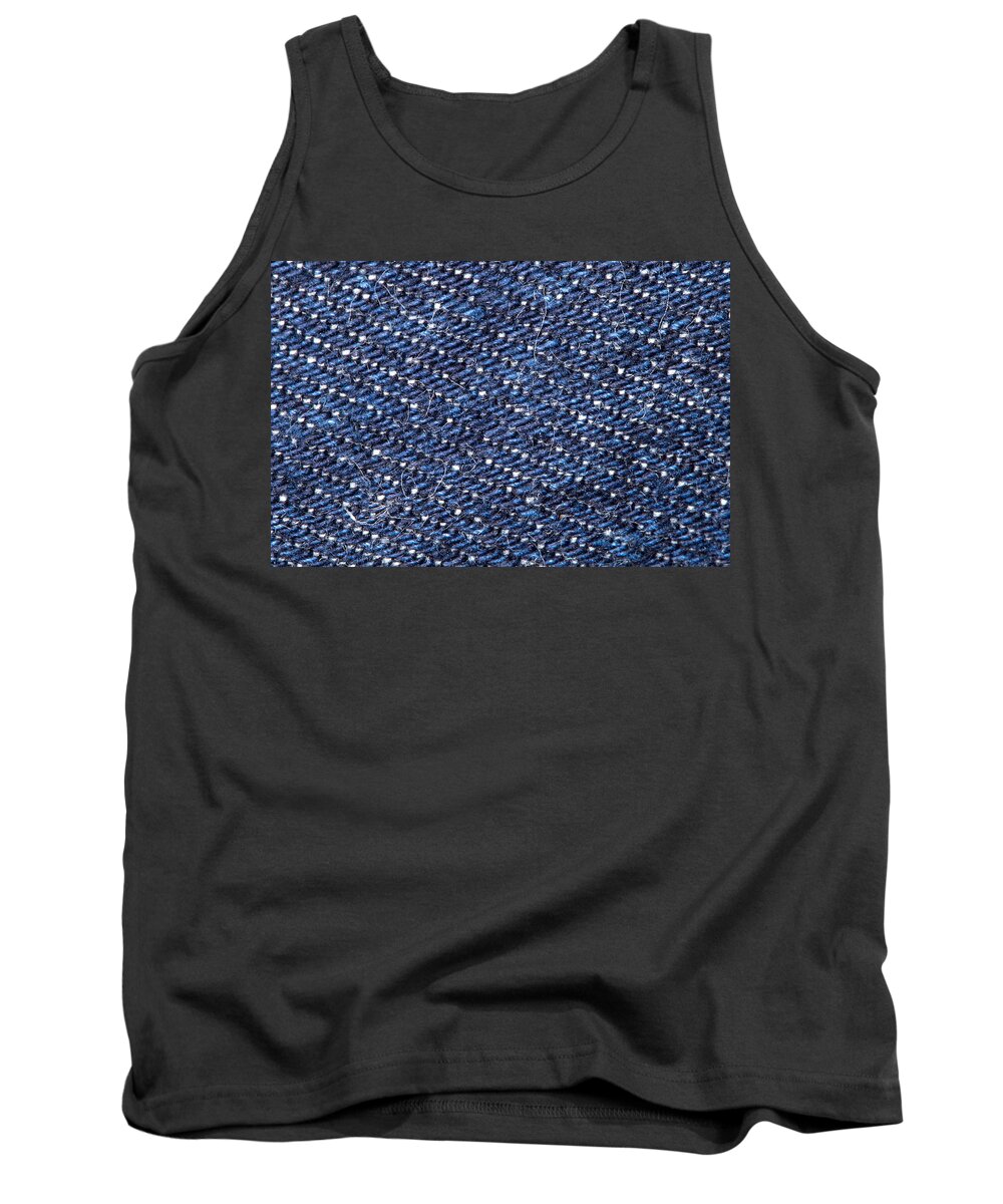 Texture Tank Top featuring the photograph Denim 674 by Michael Fryd