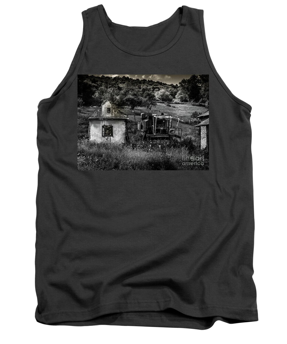 Derelict Tank Top featuring the photograph Derelict Farm, Transylvania by Perry Rodriguez