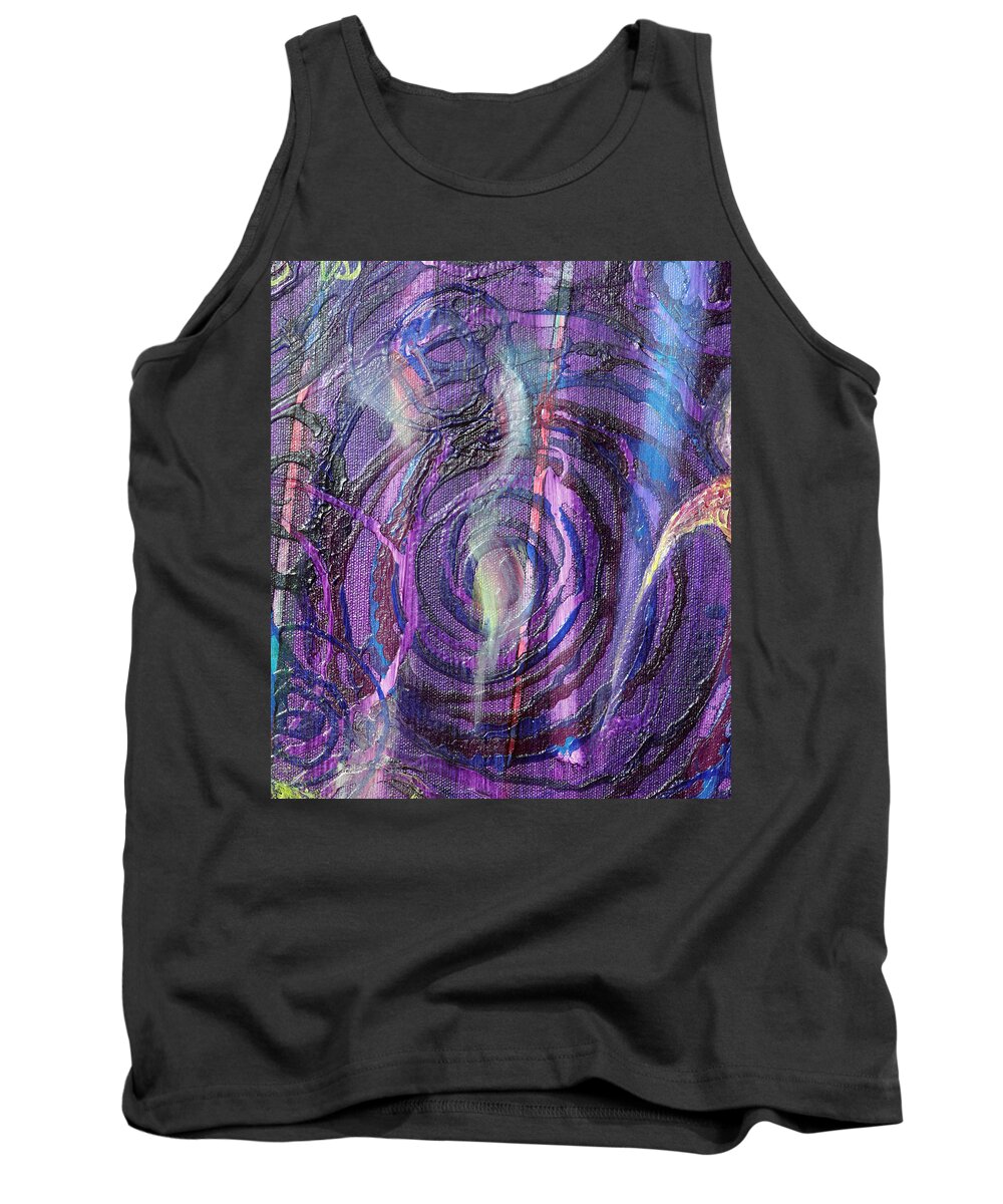 Psychedelic Tank Top featuring the painting Detail from Annuciation by Anne Cameron Cutri