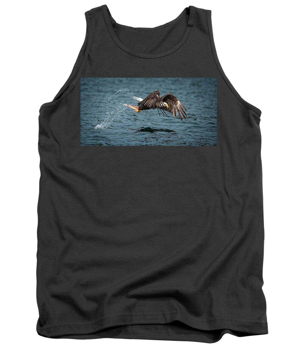 Bald Eagle Tank Top featuring the photograph Dinner by Jeanette Mahoney