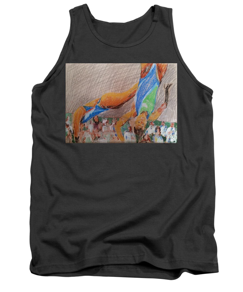 Platform Tank Top featuring the painting Diving IV by Bachmors Artist