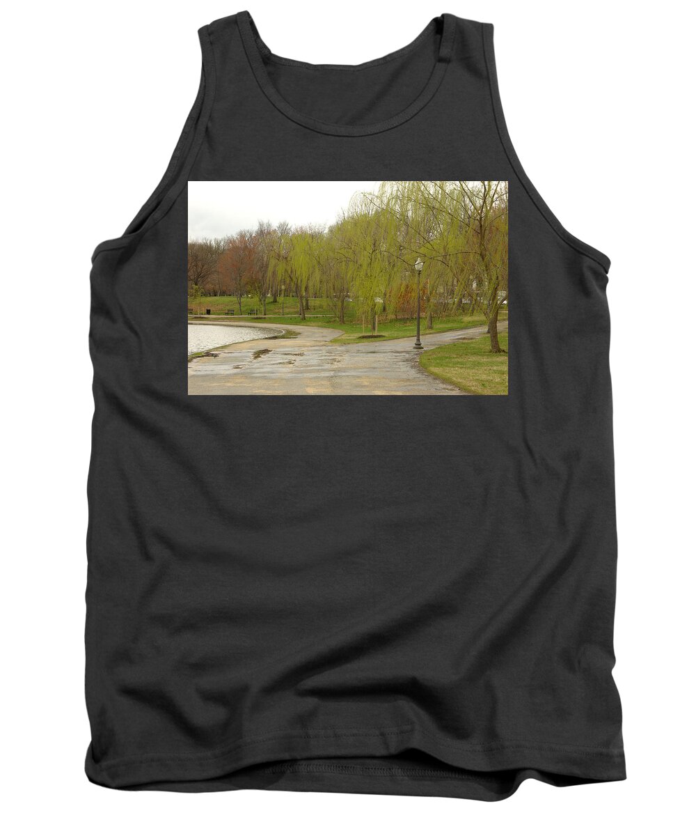 Landscape Park Washington Willow Tree Lake Tank Top featuring the photograph Dnrf0401 by Henry Butz