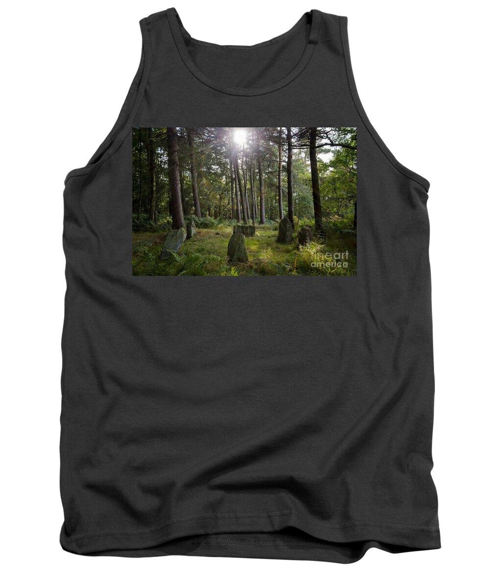 Doll Tor Tank Top featuring the photograph Doll Tor stone circle by Steev Stamford
