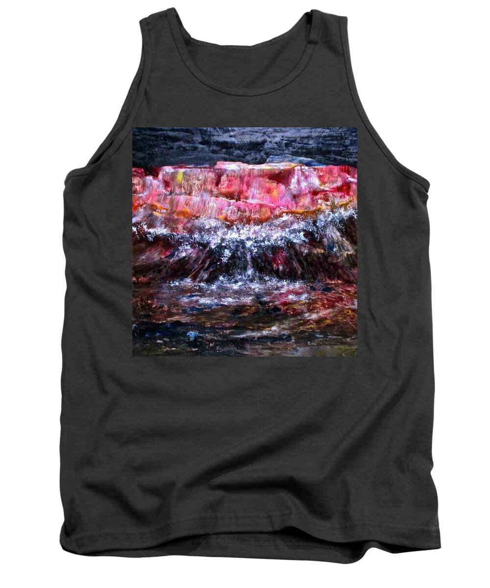 Surf Tank Top featuring the painting Dolphin's View by Janice Nabors Raiteri