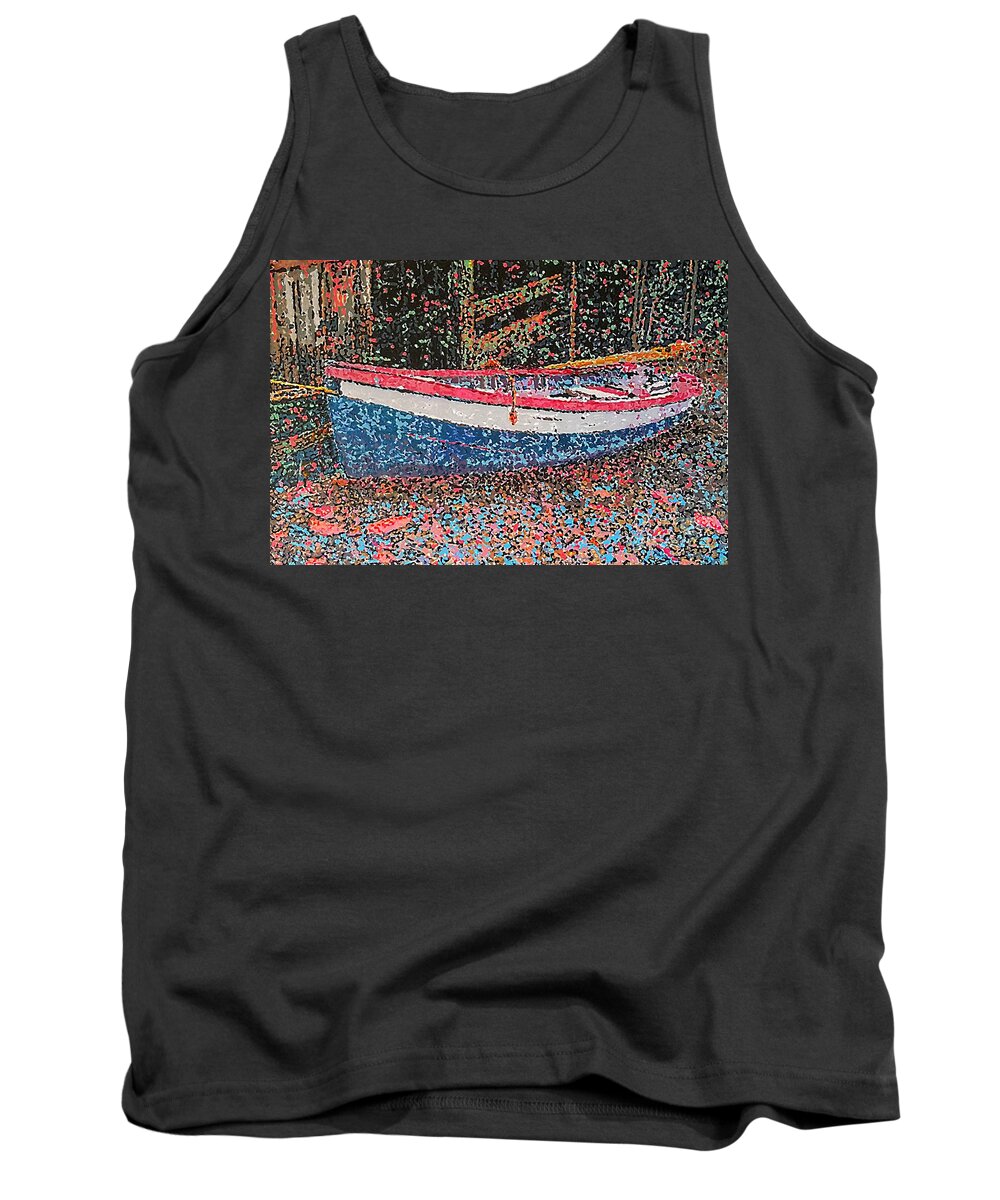 Boat Tank Top featuring the painting Dory - St Andrews by Michael Graham