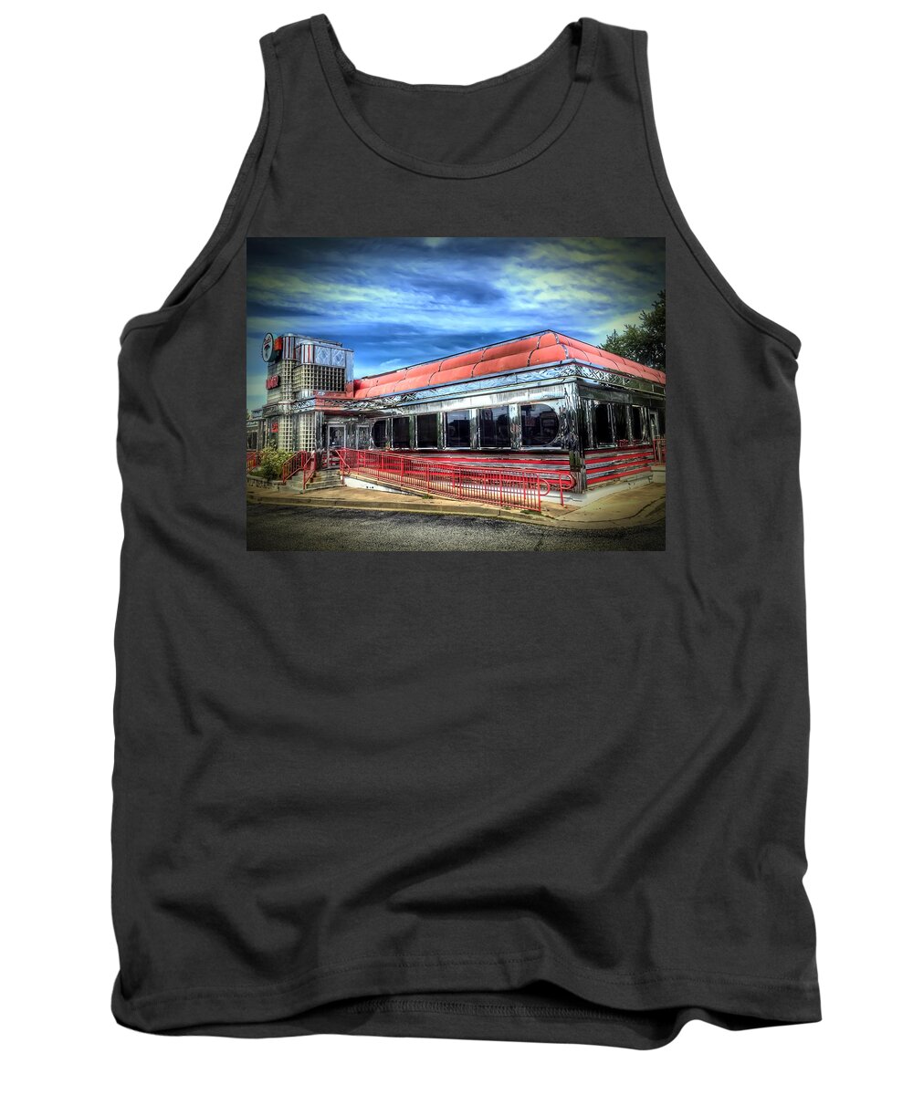 Diner Tank Top featuring the photograph Double T Diner by Chris Montcalmo