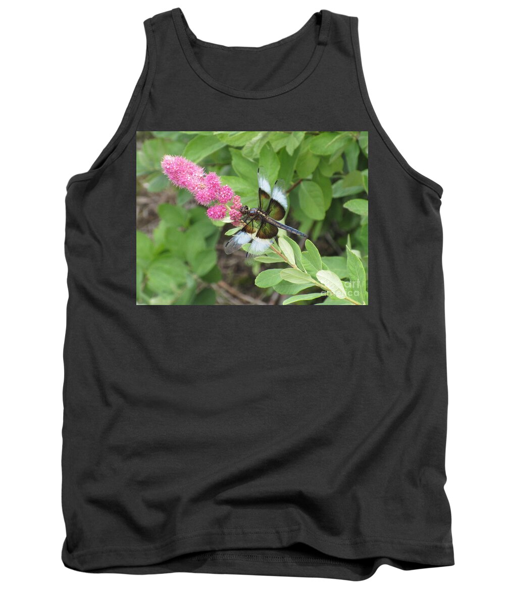 Dragonfly Tank Top featuring the photograph Draggin the line by Marie Neder