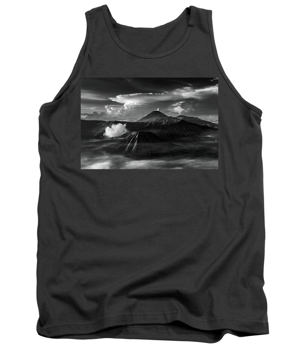 Landscape Tank Top featuring the photograph Dramatic view of Mount Bromo by Pradeep Raja Prints