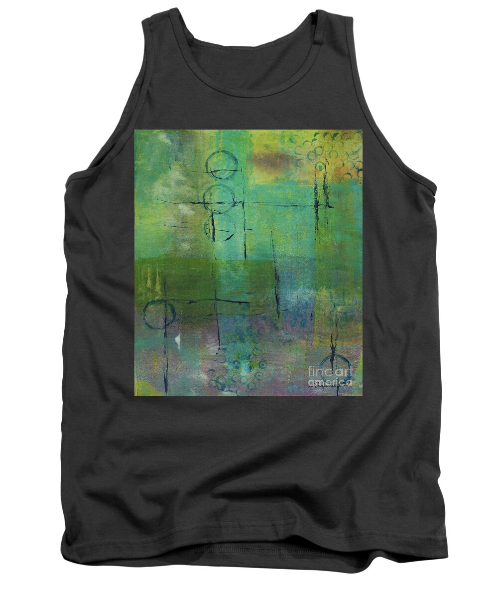 Abstract Tank Top featuring the painting Dreaming by Laurel Englehardt