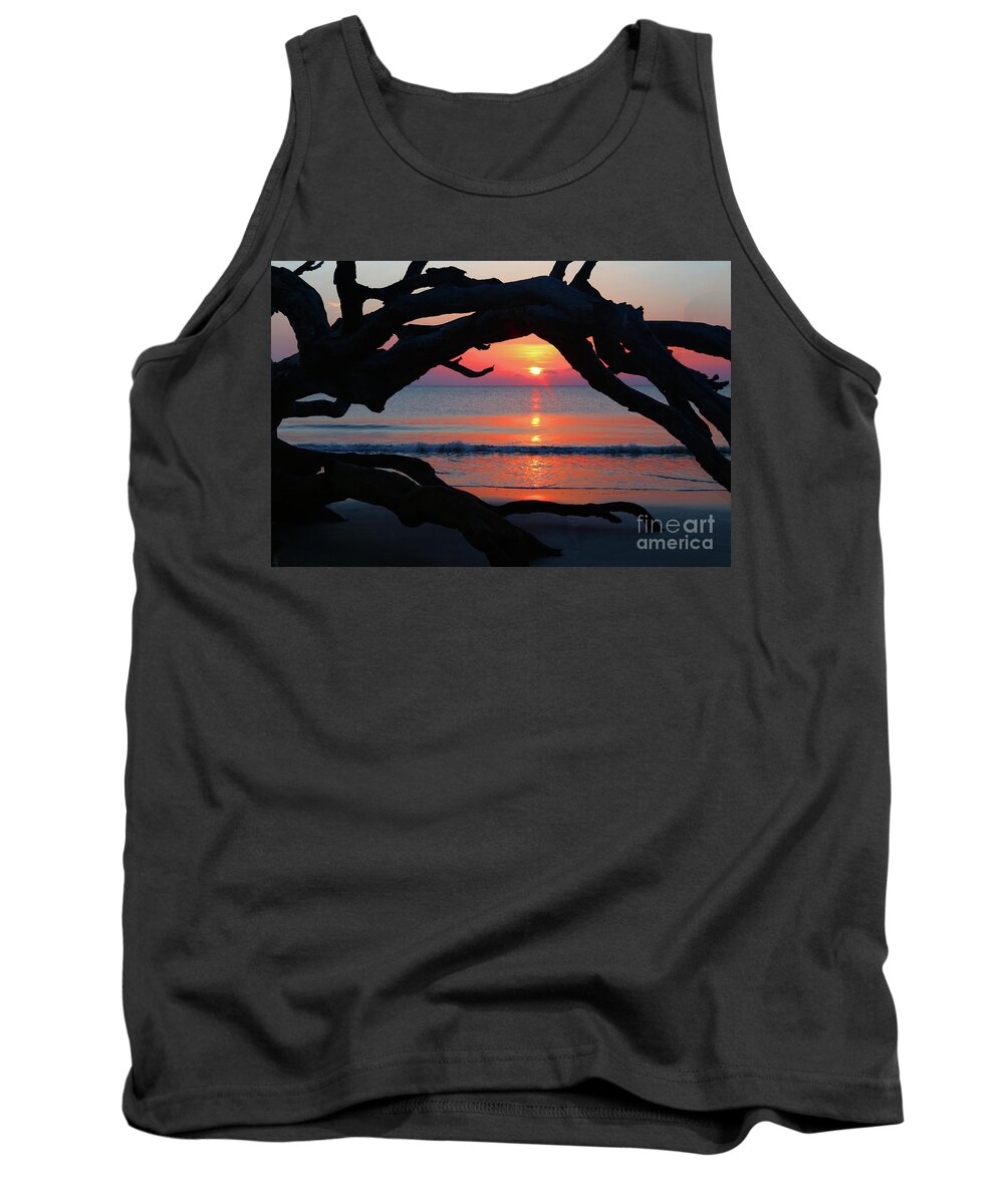 Driftwood Arch Tank Top featuring the photograph Driftwood Arch by Marty Fancy