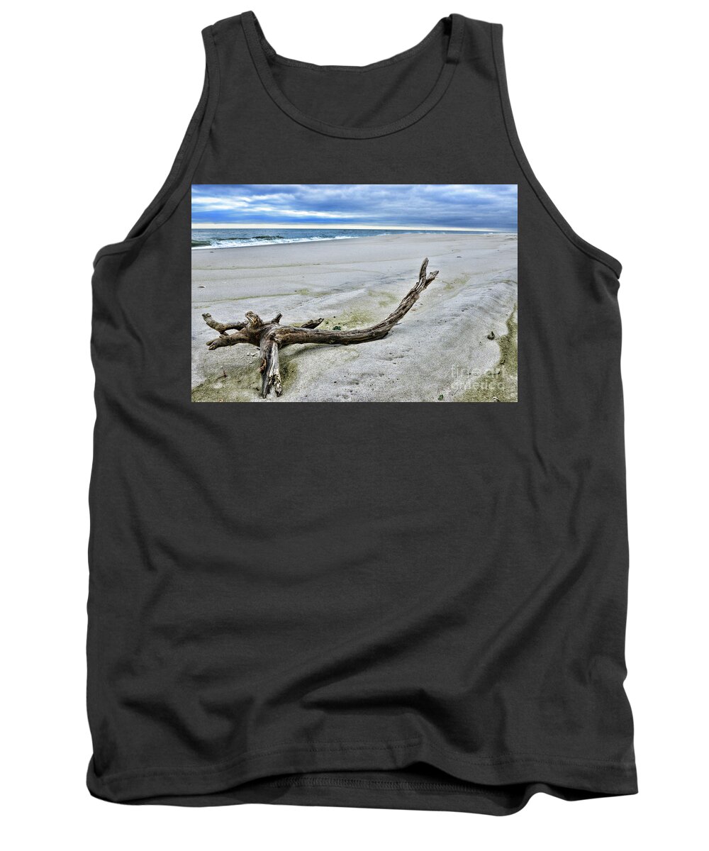 Paul Ward Tank Top featuring the photograph Driftwood on the Beach by Paul Ward