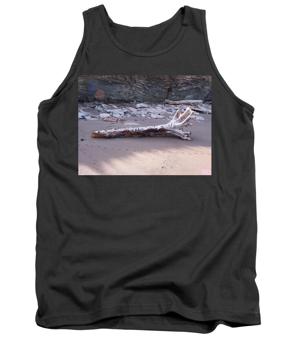Driftwood Tank Top featuring the photograph Driftwood by Susan Turner Soulis