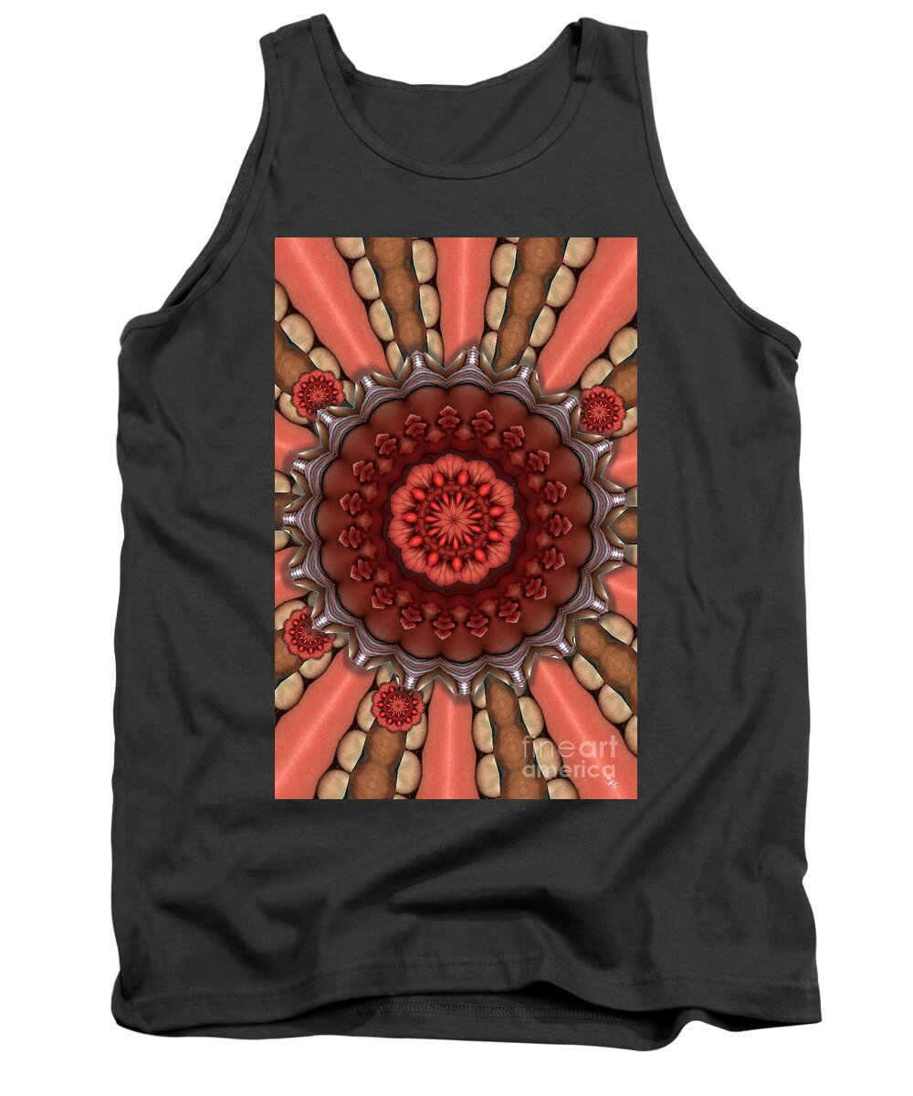 Abstract Tank Top featuring the digital art Dumpster to Lily Pads by Ron Bissett