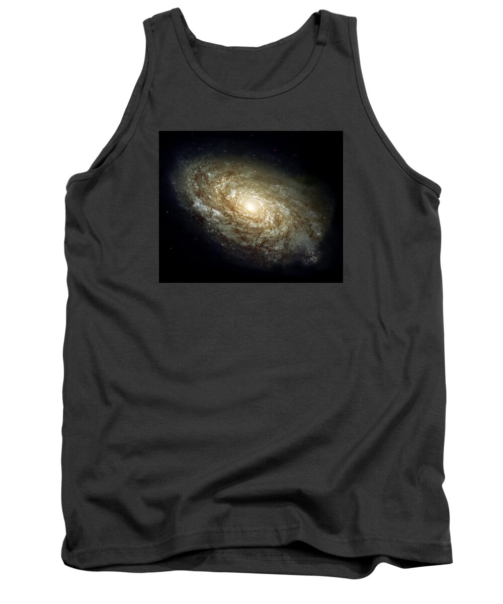 Dusty Tank Top featuring the painting Dusty Spiral Galaxy by Hubble Space Telescope