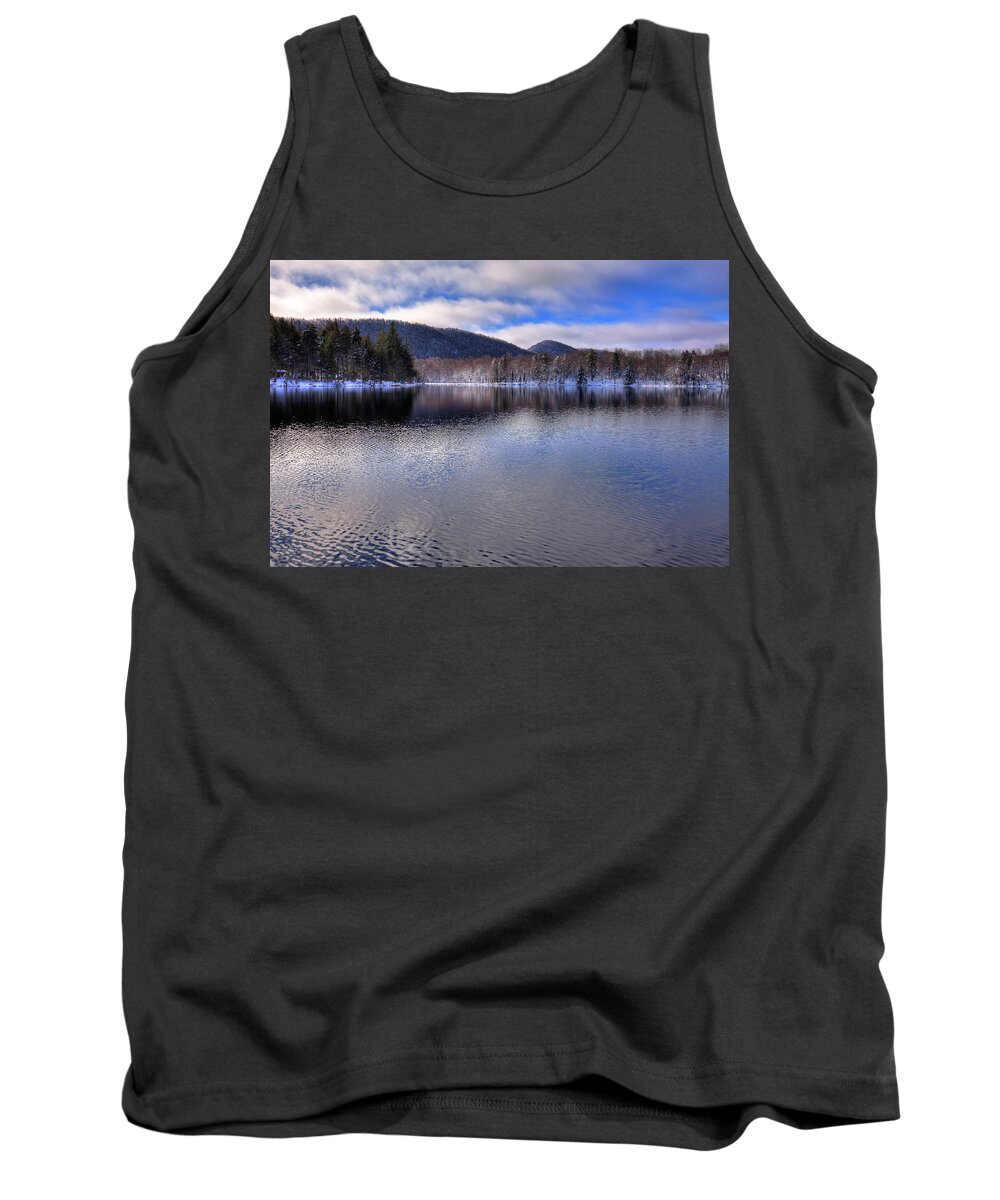 Hdr Tank Top featuring the photograph Early Snow on West Lake by David Patterson