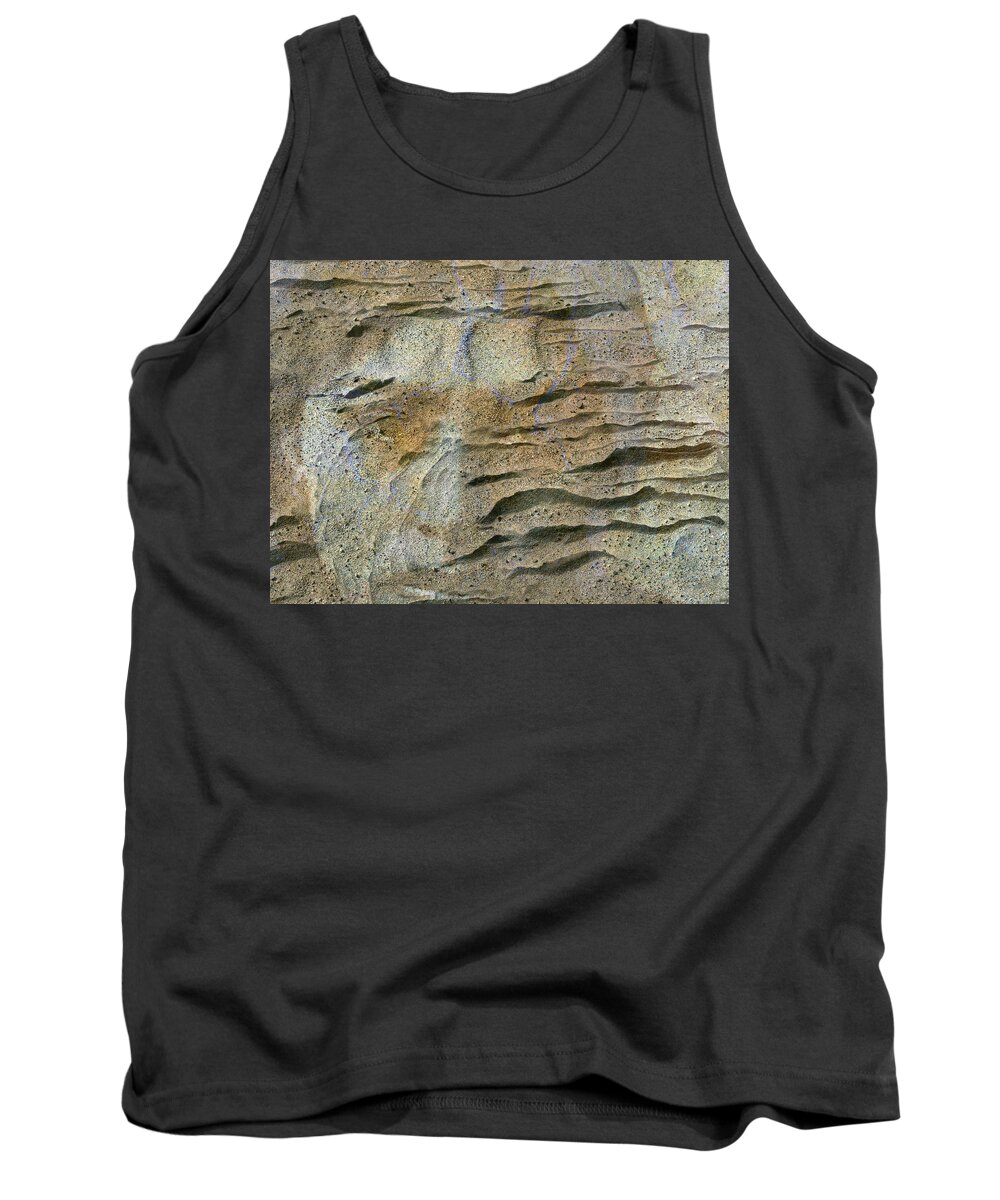 Sand Art Tank Top featuring the photograph Earth Memories-Sleeping River # 2 by Ed Hall