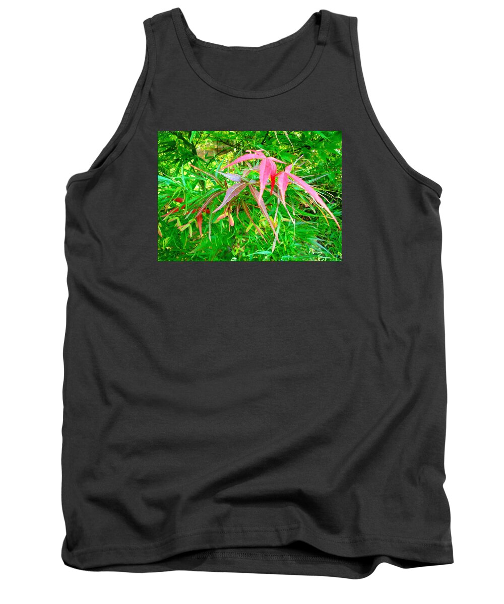 Maple Tank Top featuring the painting Elegance by Angela Annas