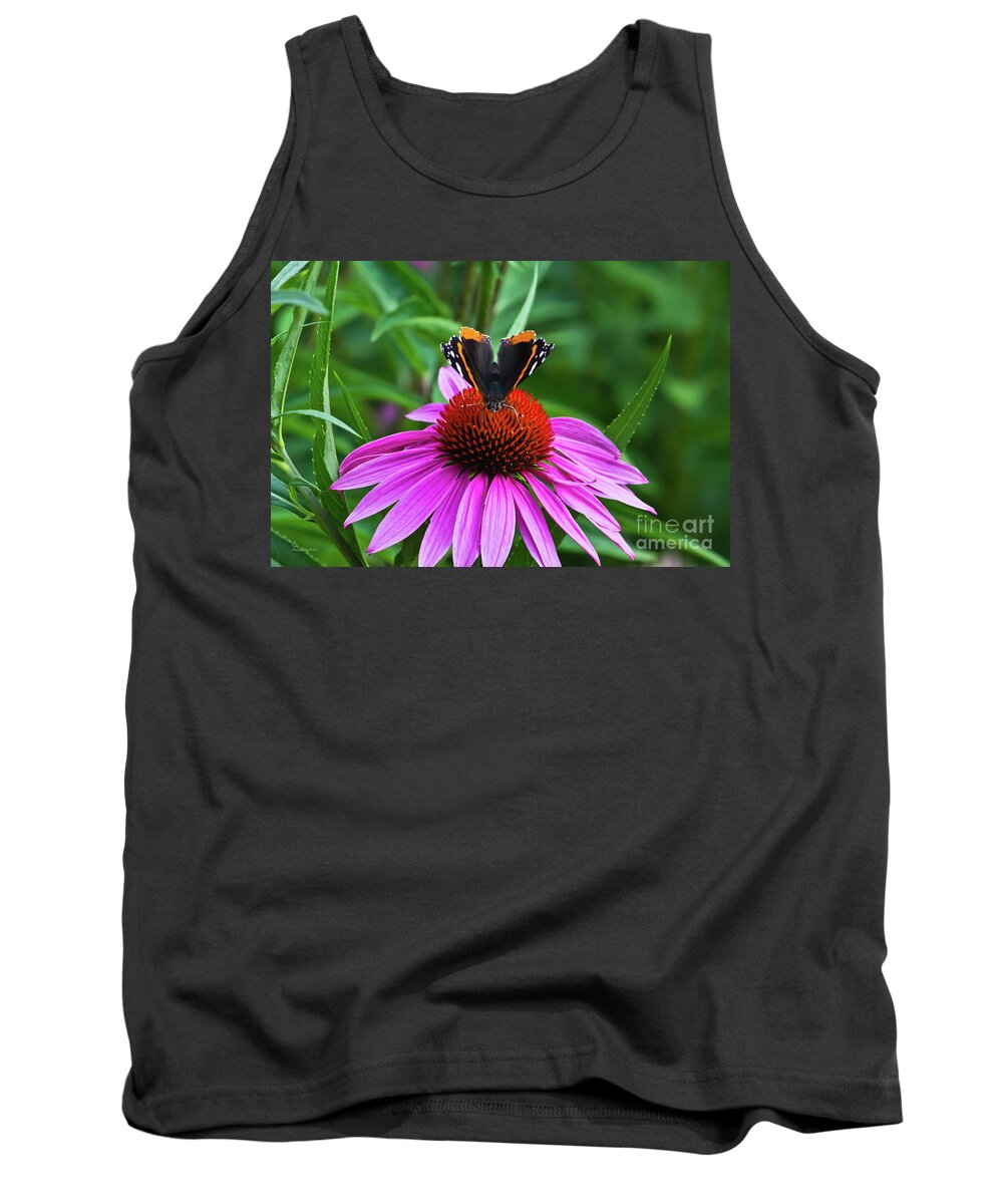 Flower Tank Top featuring the photograph Elegant Butterfly by Ms Judi