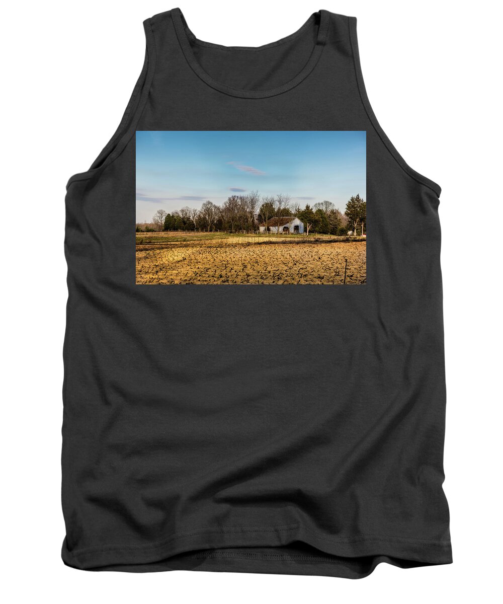 Back Roads Tank Top featuring the photograph Empty Fields by Cynthia Wolfe