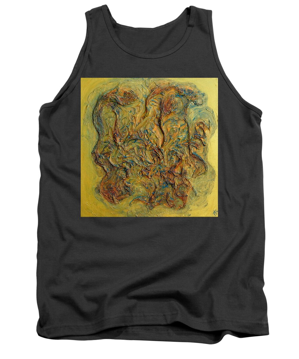 Enchanted Tank Top featuring the painting Enchanted Forest by Theresa Marie Johnson